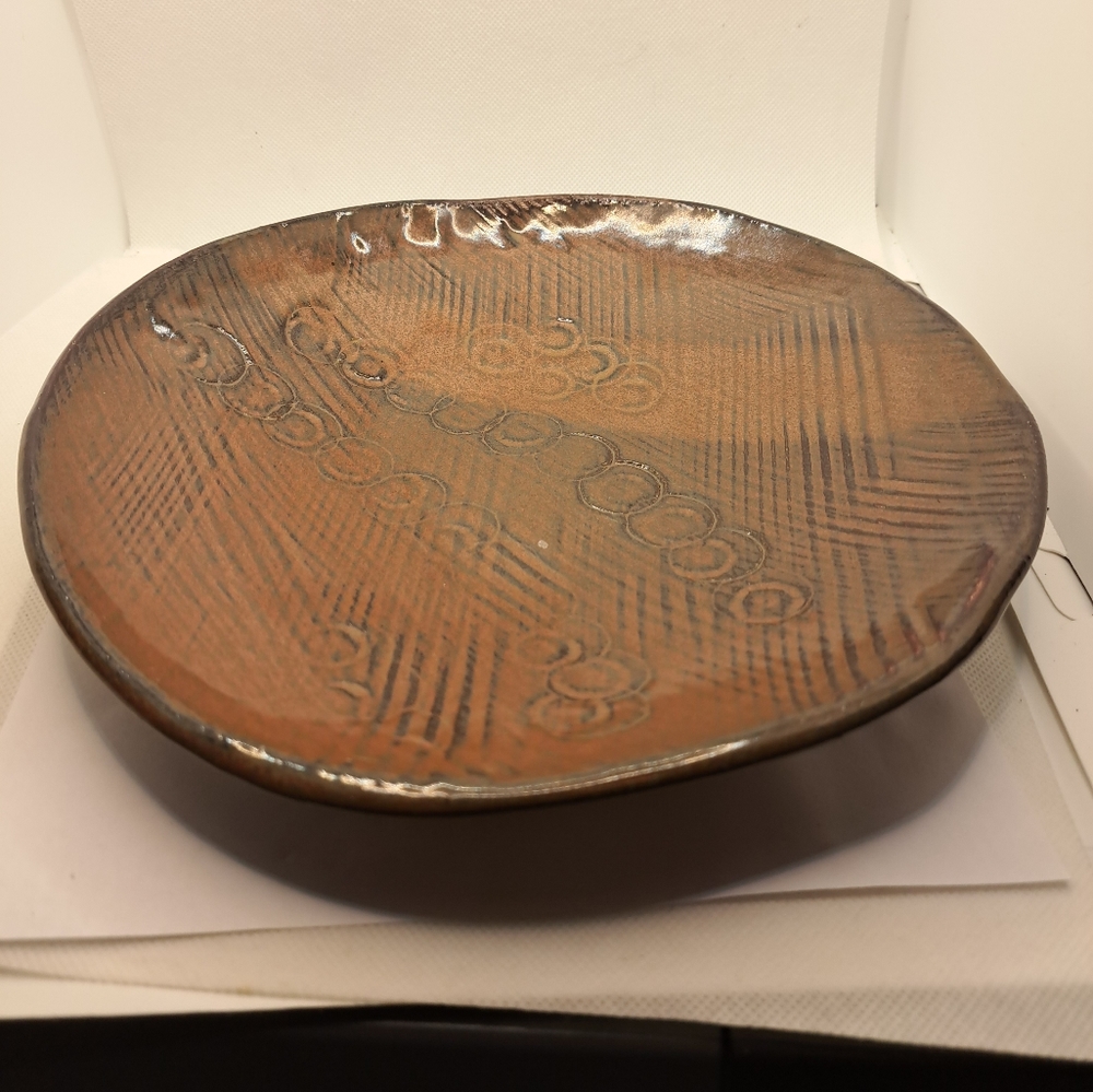 Vintage Art Studio Pottery Plate.